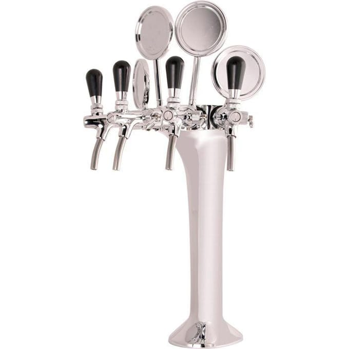 Complete set - Tapzuil - Bierzuil - Biertapzuil - Tapbiertoren - Beertower - Chroom, Elegant - 4-kraans