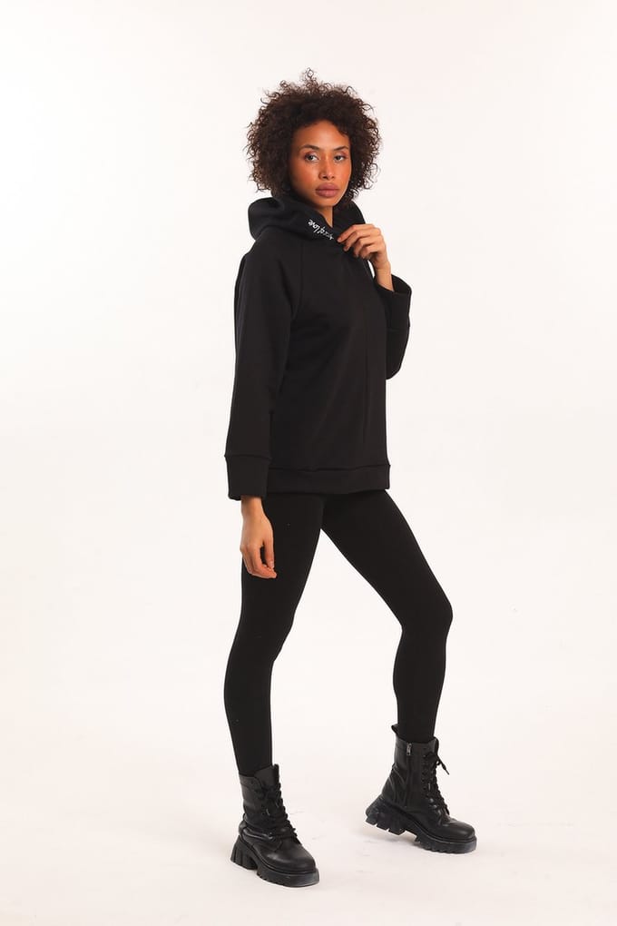 LILIAN / HOODIE & LEGGING / Zwart / maat M