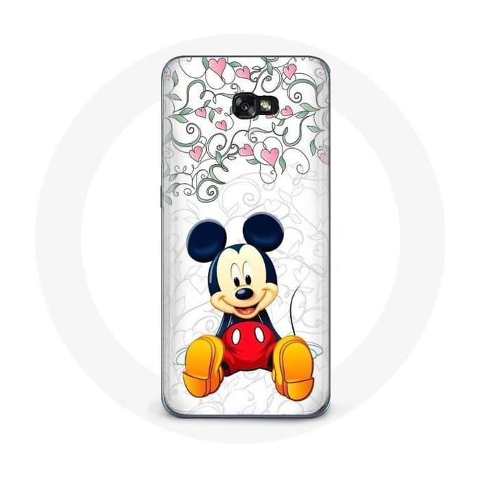 Hoesje voor Samsung Galaxy A3 2017 Mickey Mouse Bloemen Harten