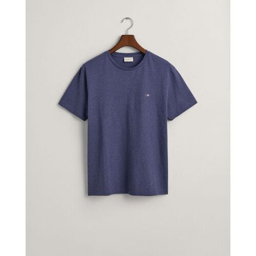 Gant T-Shirt Regular Uni Fine Shield Embroidery Dark Jeansblue Melange / male