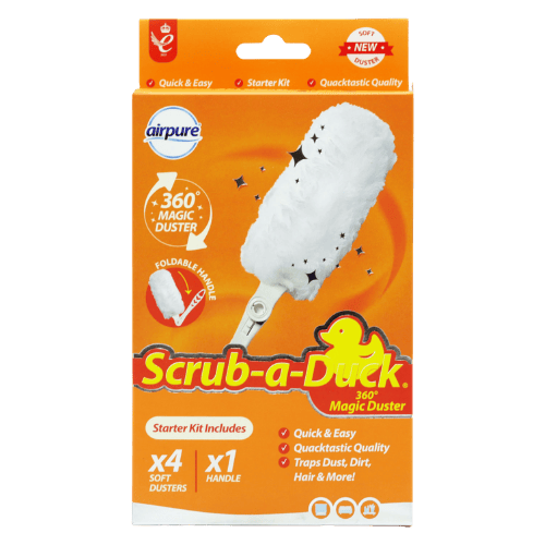 Airpure Scrub-a-Duck 360° Magic Duster Starterset Met 4 Stofnavullingen & 1 Handgreep
