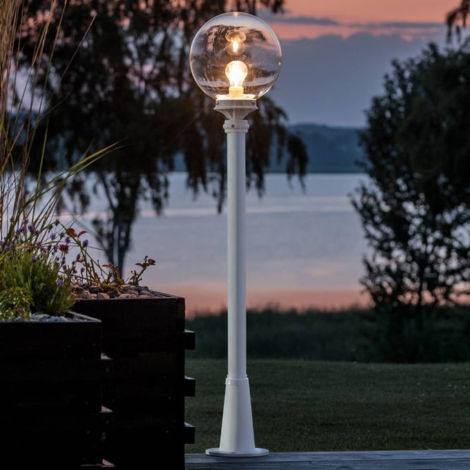 Konstsmide Met heldere bol - Tuinpadverlichting Linus wit