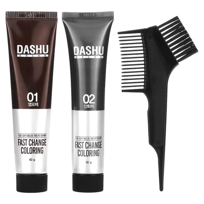 Dashu, fast change coloring, natural brown, single use kit black