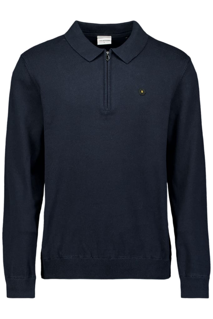 No Excess Pullover Polo Half Zipper Solid Knit Night Größe: M | Poloshirts Outlet | Herren | Schwarz