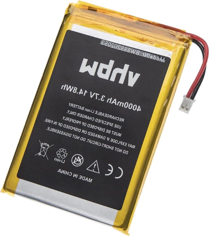 Vervangende Batterij - Intercom Batterij - Deur Intercom - Hoge Capaciteit - 4000mAh 3.7V - Zwart