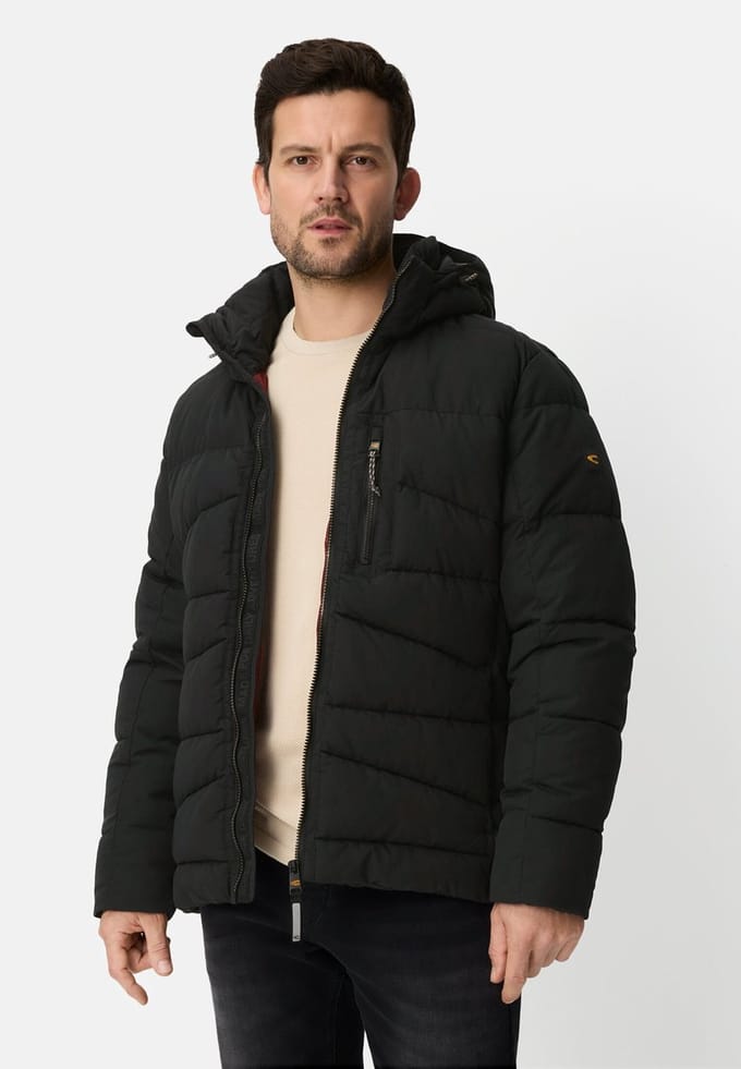 camel active Winterjas met afneembare capuchon - Maat menswear-60 - Zwart