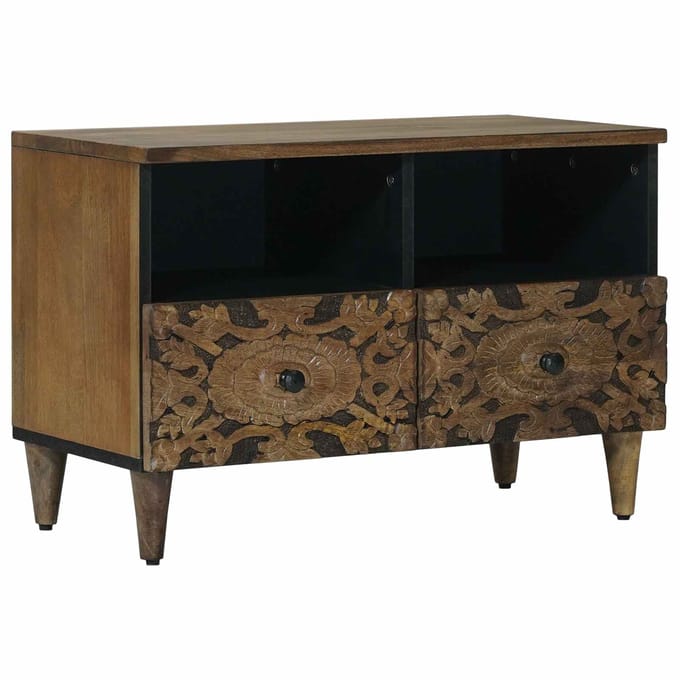 vidaXL - TV - Kast - Bruin - 70 - x - 33 - x - 46 - cm - Massief - Mango - Hout
