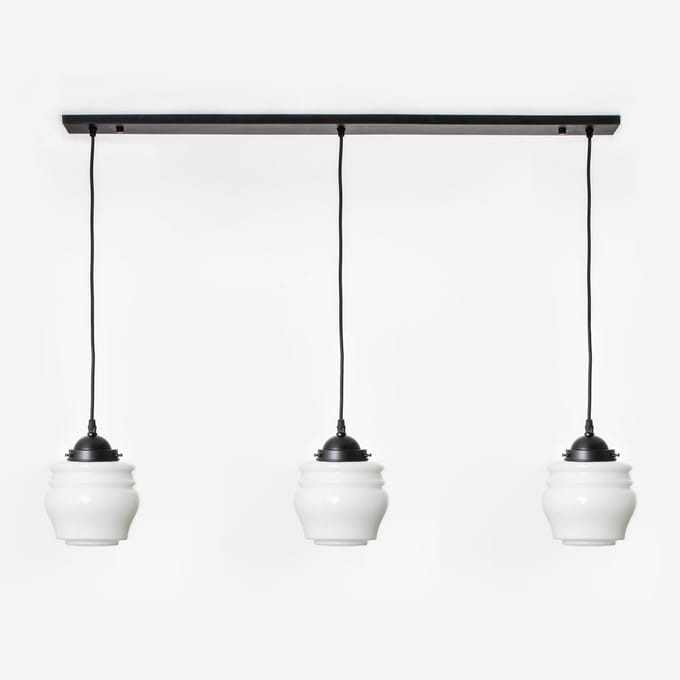 3 x Bloemknop lampen aan plafondbalk Moonlight - Art Deco Trade