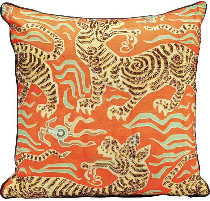Kussen oranje tijgers Kare Design