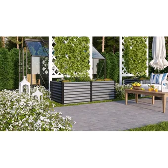 Vitavia Tuinkas Linus 630 - Staal - Graniet/zwart - 96x188x63cm