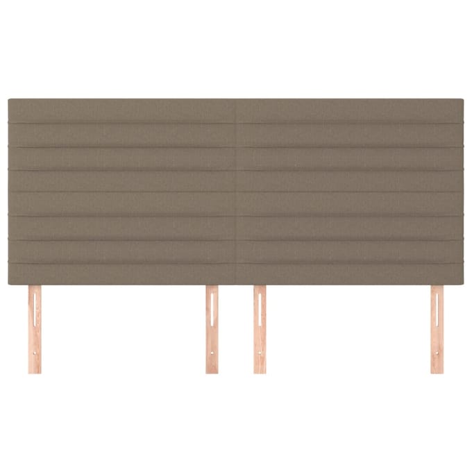 vidaXL - Hoofdbord - taupe - 160x5x118/128 - cm - Stof