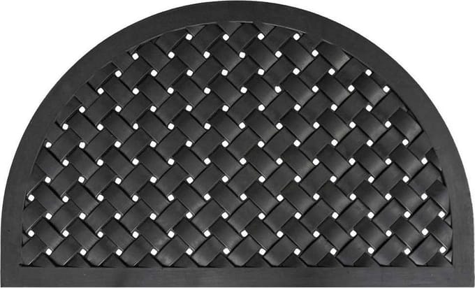 IVOL Rubber deurmat Weave halfrond - 56 x 91 cm
