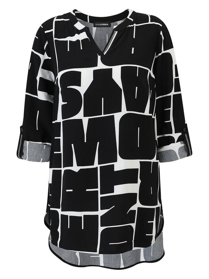 Lange blouse Van Doris Streich wit