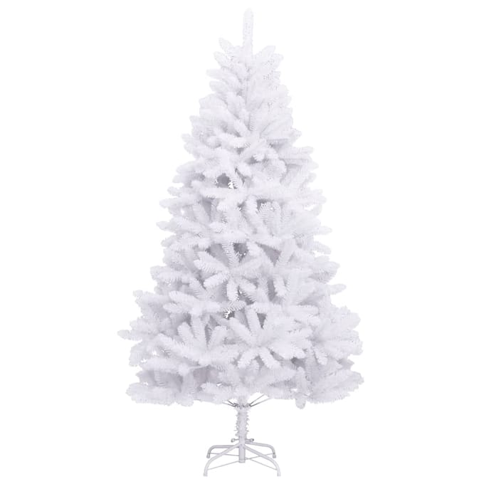 vidaXL - Kunstkerstboom - met - scharnieren - met - standaard - 270 - cm - wit