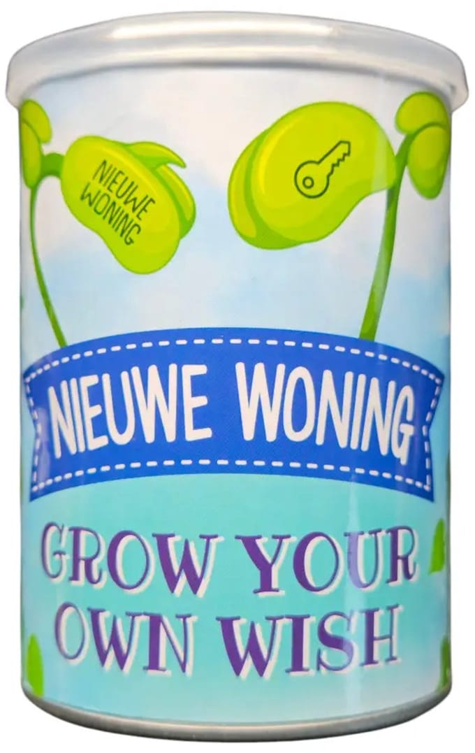 Grow your own wish, nieuwe woning, fun, plantje.