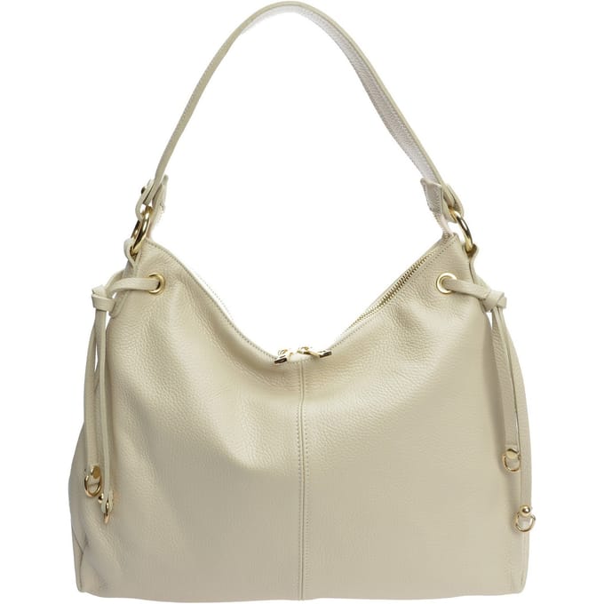 Isabella Rhea Beige Rundleer Tas