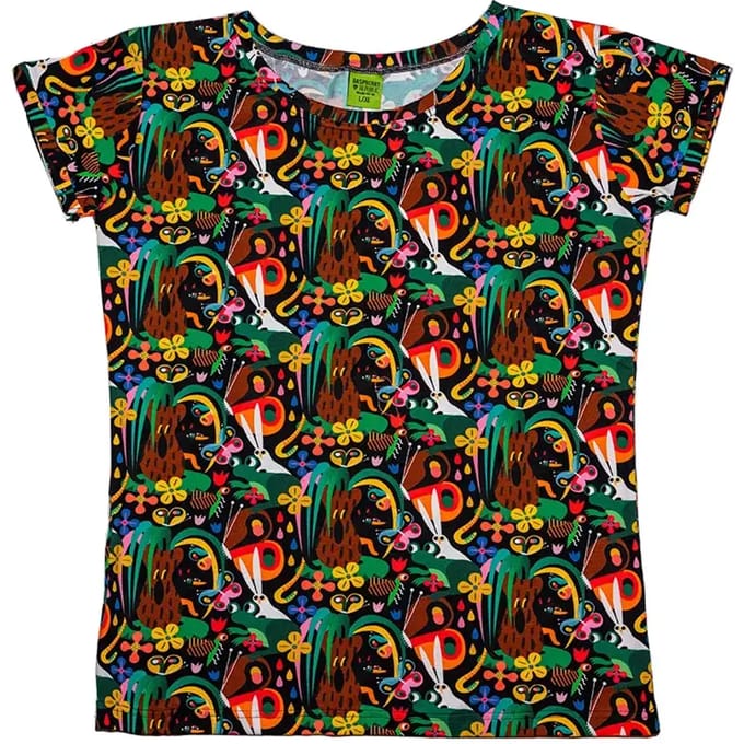 T-shirt dames Raspberry Republic Tropic Twist