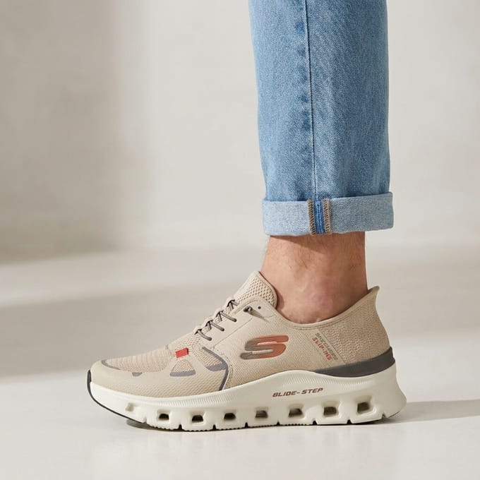 Skechers Glide - Sneakers - Unisex - Step Pro Instappers taupe