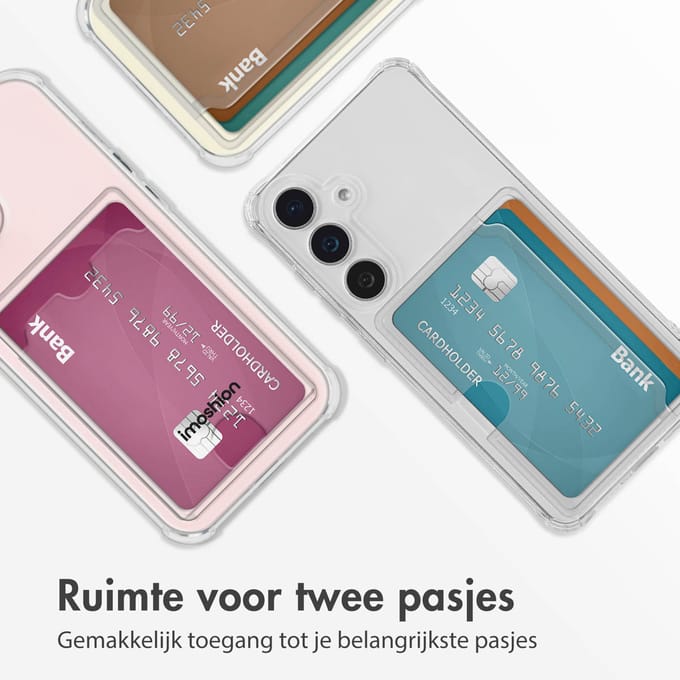 imoshion Softcase Backcover met pasjeshouder voor de Samsung Galaxy S25 - Transparant