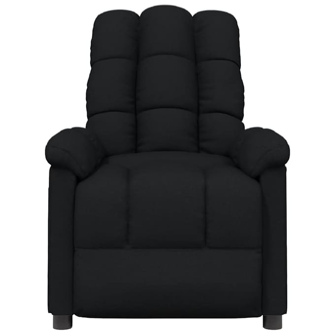 vidaXL - Fauteuil - verstelbaar - stof - zwart