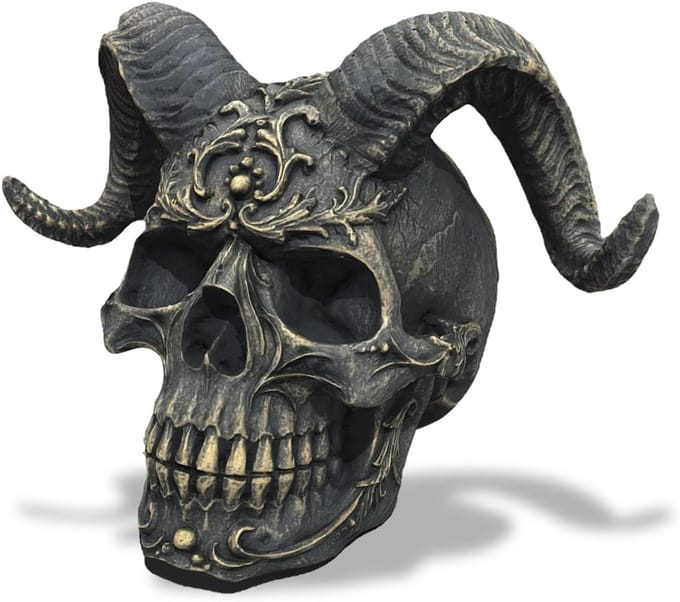 Solidchoice - Demon Skull Beeldje 14cm voor Halloween Decoratie