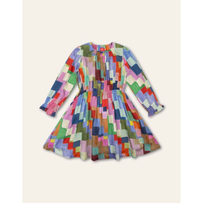 Oilily Danne Jurk- maat110/5yr Wedgewood