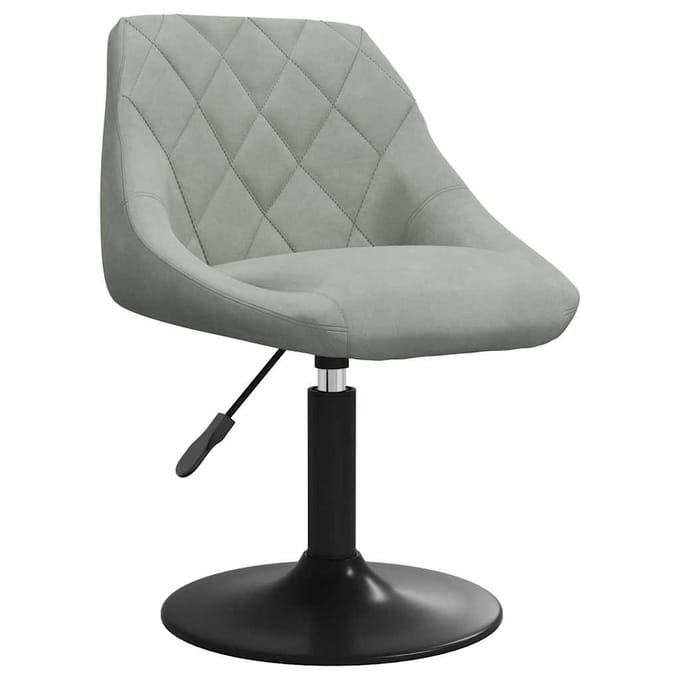 vidaXL - Eetkamerstoelen - draaibaar - 6 - st - fluweel - lichtgrijs