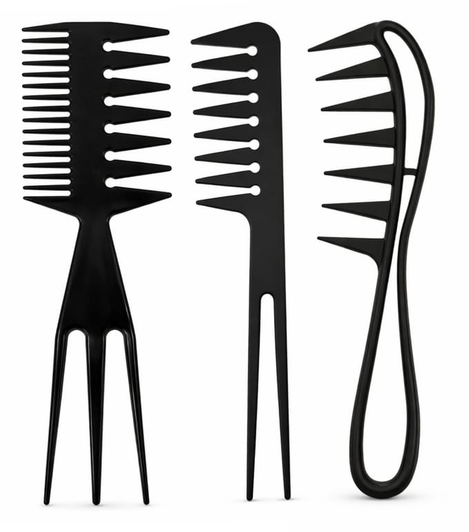 Guardian Beauty Kamset - 3 Stuks - Zwart - Haarstylingtools
