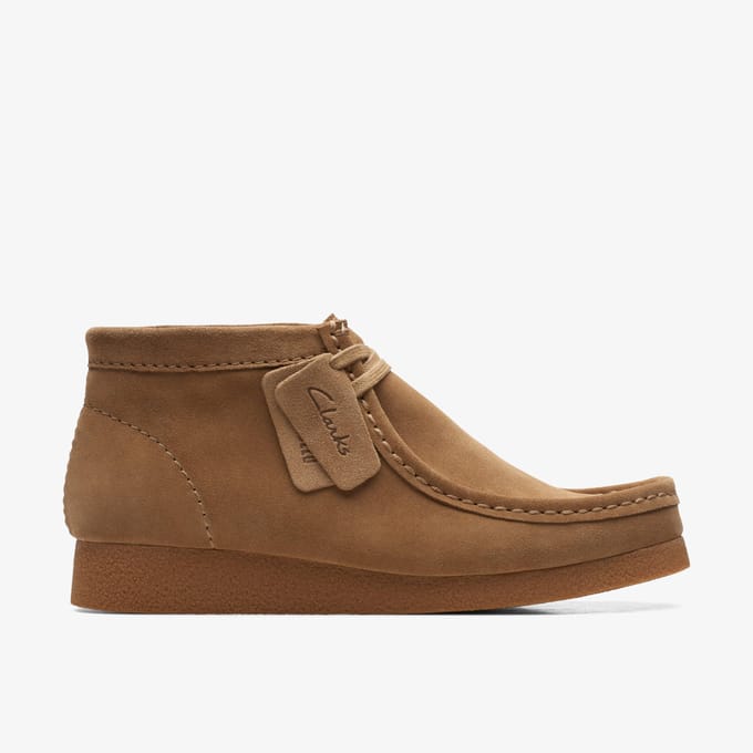 CLARKS WallabeeEVO BT Heren Veterschoenen - Suede - Bruin