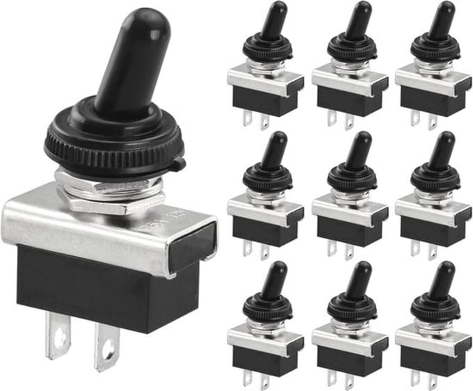 Allecto - Tuimelschakelaar - Waterdicht - 25A 12V - 2-polig