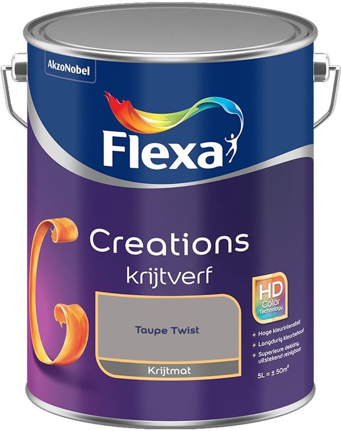 Flexa - Creations Muurverf Krijt - Taupe Twist - Mengverf - 5 L