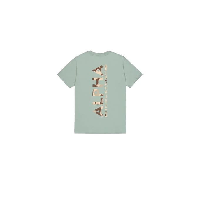 T-shirt met bedrukking op de rug Alpha Industries