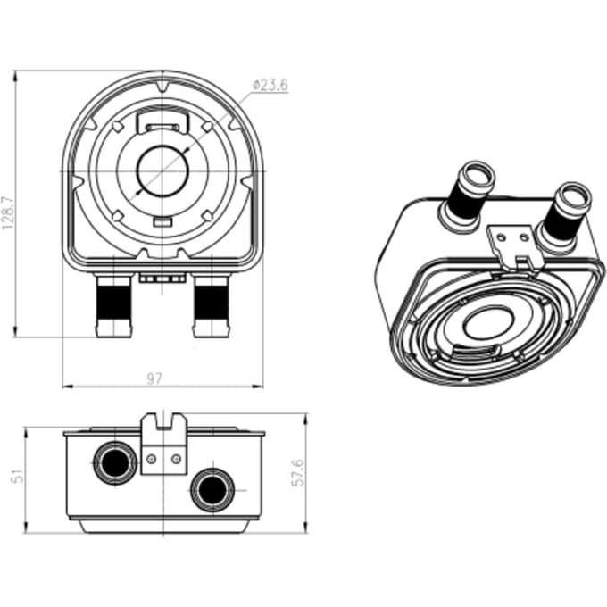 Olie radiator, motorolie NRF 31836