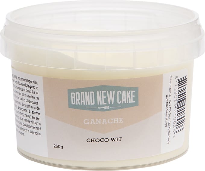 BrandNewCake® Chocolade Wit Ganache 260gr - Kant en Klaar Ganache - Ready To Use