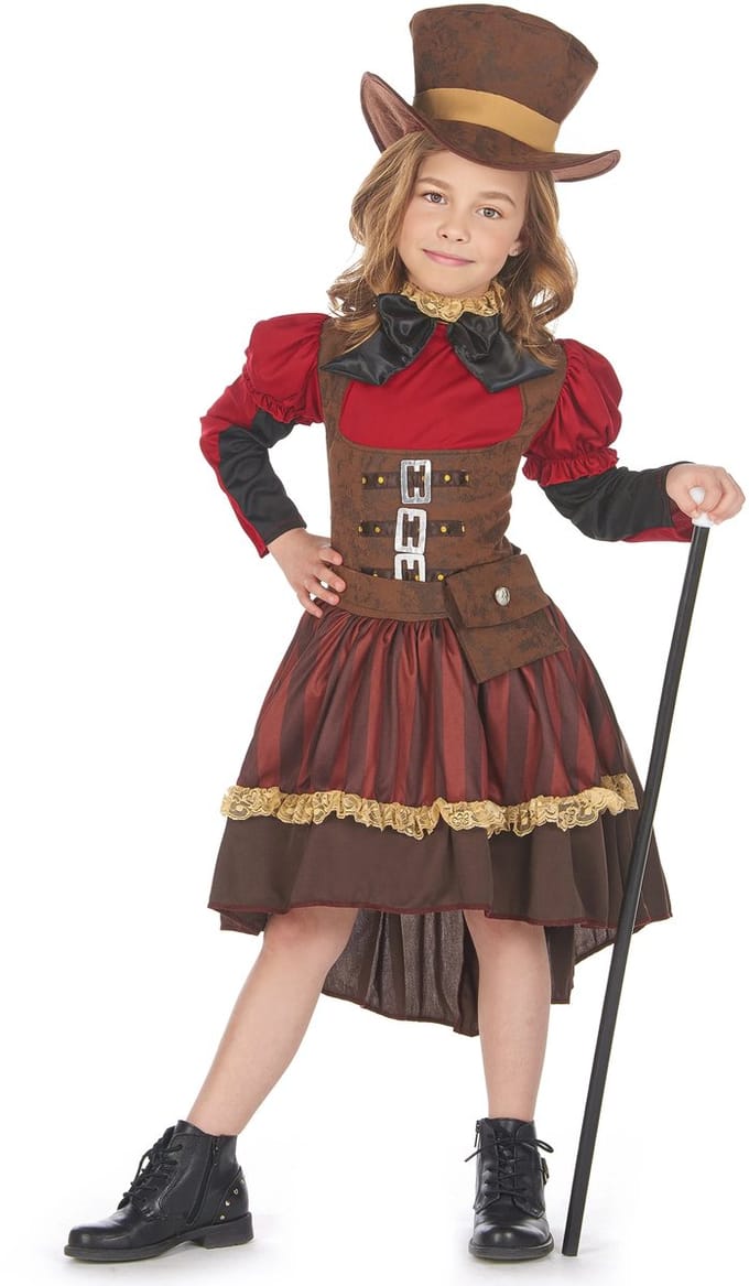 Vegaoo - Luxe steampunk kostuum voor meisjes