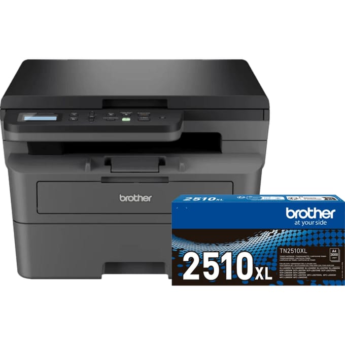 Brother DCP-L2627DWE + 1 extra zwarte XL toner