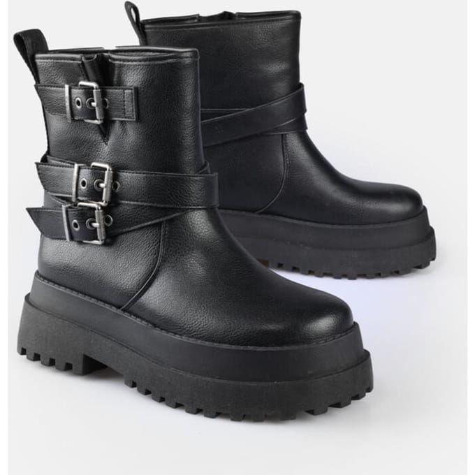 Buffalo Laars - PLUTO FARMER BIKER - EU38 tot EU40 - voor Vrouwen - zwart