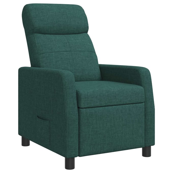 vidaXL - Recliner - Donkergroen - Stof