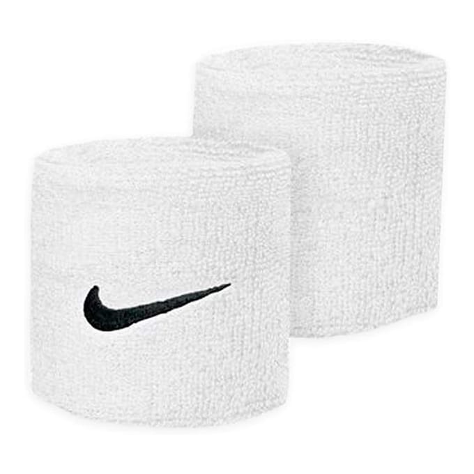 Nike Unisex Volwassenen Swoosh Polsband (Set van 2) (Wit)