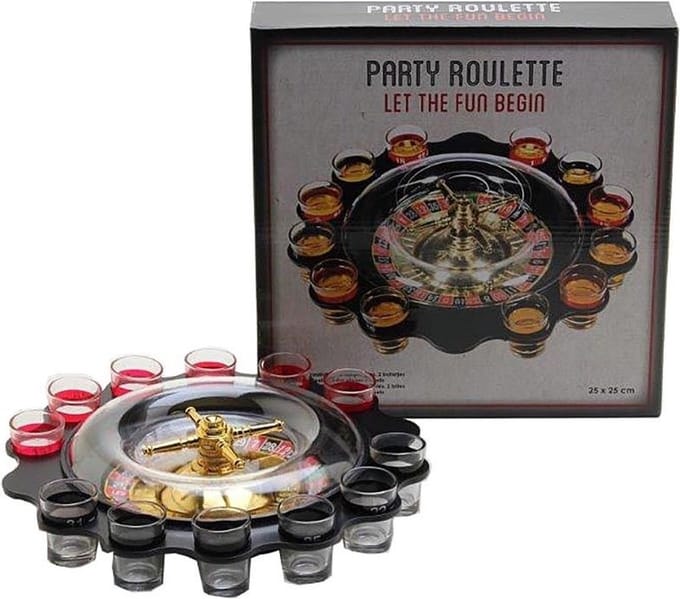 Party roulette - Inclusief 12 shotglaasjes