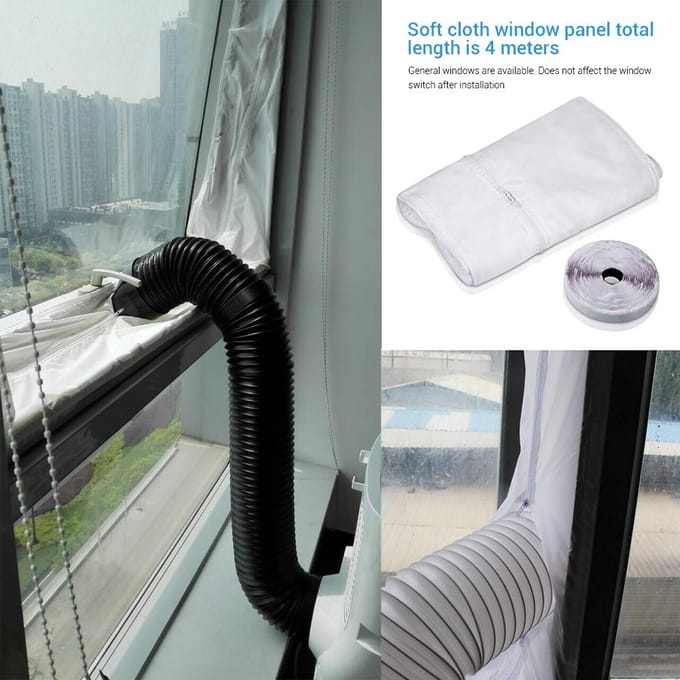 Plaque d'étanchéité en tissu flexible pour fenêtre, joint de fenêtre pour climatiseur mobile