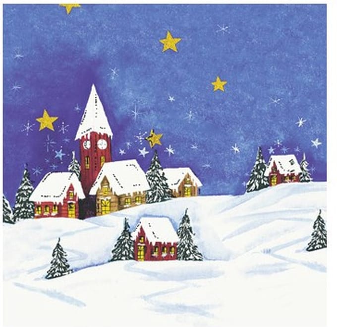 Duni Servetten Snowscape 3-laags tissue