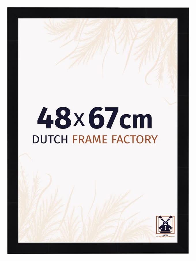 Fotolijst 48x67 cm - MDF - Zwart Hoogglans - Praag