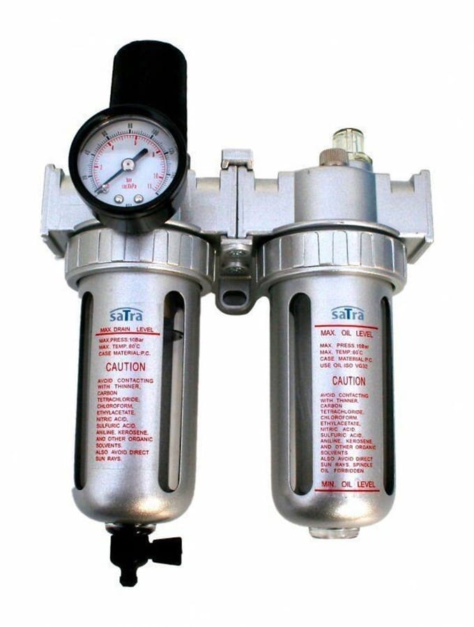 drukregelaar met filter en waterafscheider - compressor regelaar 1/2 duims - reduceerventiel - satra