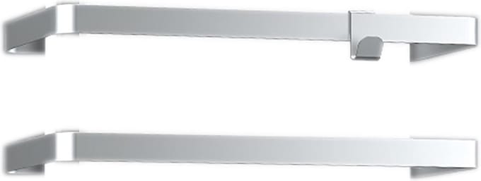 DRL Icon 2 aluminium handdoekbeugels en 1 haak, aluminium
