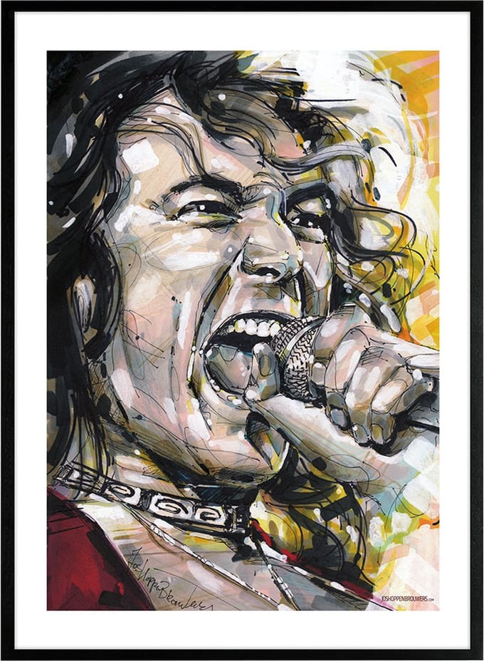 Robert Plant print 51x71 cm *ingelijst & gesigneerd