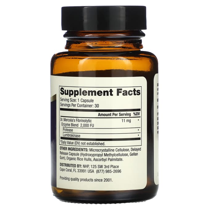 Dr. Mercola - Lumbrokinase Enzymes - 30 capsules