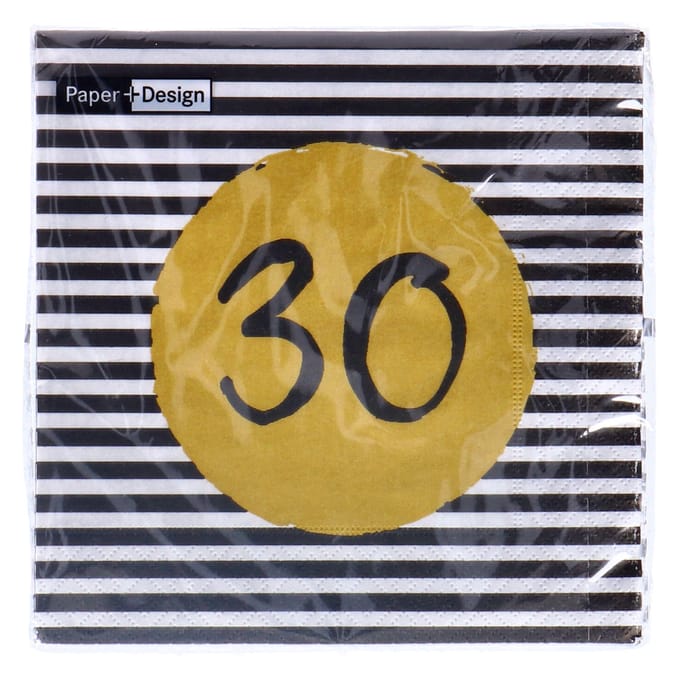 Servetten - 30e Verjaardag 33x33 cm