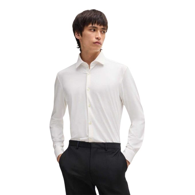 Hugo Heren Slim overhemd met lange mouwen (Wit)