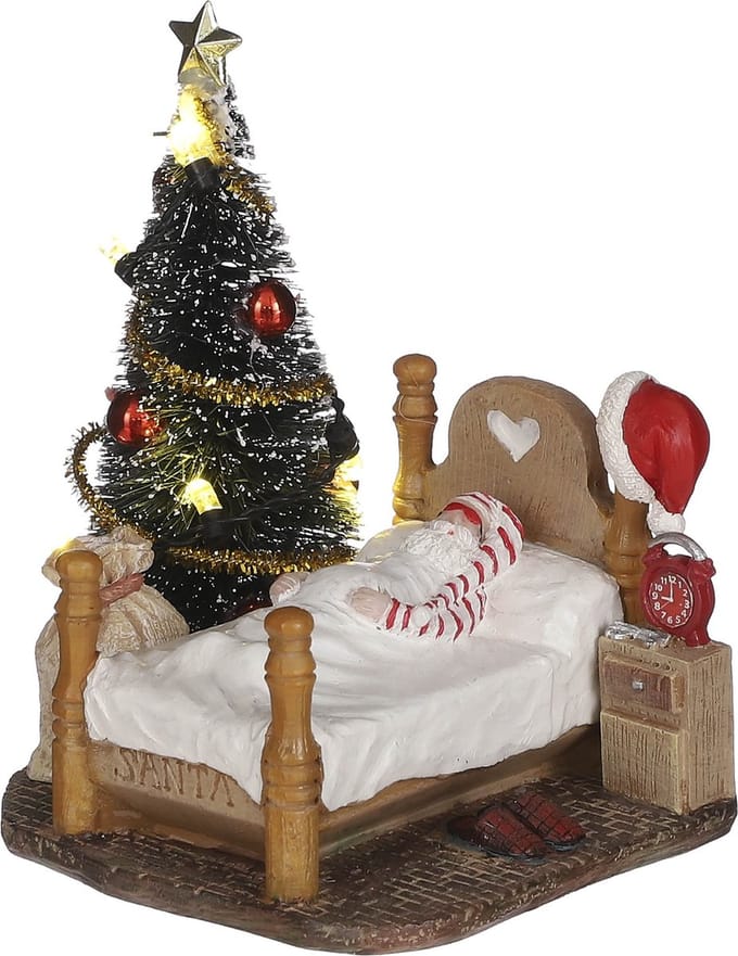 Luville - Sleeping Santa battery operated - Kersthuisjes & Kerstdorpen